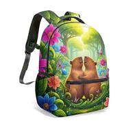 Ballet Girl & Capybara - Mochila infantil de 40,6 cm, diseño floral de cuento de hadas, 10, L, Casual