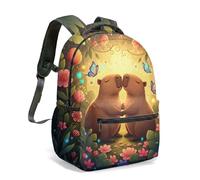 Ballet Girl & Capybara - Mochila infantil de 40,6 cm, diseño floral de cuento de hadas, 11, L, Casual