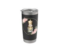 Ballet Nutcracker Mom Dance Girls Pink Ballerina Floral Rose Vaso térmico de acero inoxidable de doble pared