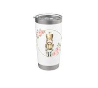 Ballet Nutcracker Mom Dance Girls Pink Ballerina Floral Rose Vaso térmico de acero inoxidable de doble pared