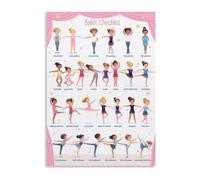Ballet Positions Metal Sign Five Basic Feet Arm Placement Chart Colorful Instructional Poster for Dance Studio Classroom Rehearsal Room Decor 8 X 12 inch