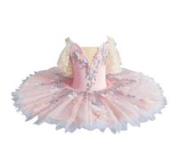 Ballet Profesional Tutú Niñas Panqueque Tutú Tutú Niño Ballet Competencia De Danza Traje Vestido De Fiesta De Bailarina,Rosado,110