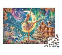 Ballet Rompecabezas de Papel Grueso Figura danzante en Paisaje de Pueblo cósmico, Pack para Mayores, Regalo de Amigo Invisible para Entrenamiento Cerebral 70x50cm/1000 Piezas