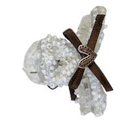 Balletcore - Pinza para el pelo grande con cuentas, elegante diadema con cuentas, pasador de princesa, herramienta de peinado para mujeres