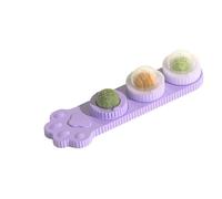 Ballia de gato giratorio - masticación de pared interactiva, limpiador de dientes sanos, aperitivos de juego divertido, peligro para mascotas, accesorio para lamer adhesivos, juguete involuc