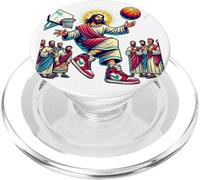 Ballin con el Mesías Únete a la Comunidad de Baloncesto de Jesús PopSockets PopGrip para MagSafe