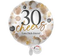 balloa Globo de aluminio XXL 30 alegres Lass dich feiern, globo de helio, decoración de cumpleaños, 30 años, fiesta, regalo, decoración para mujer, hombre, celebración, globo de helio, 53 cm
