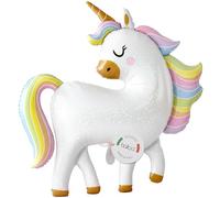 balloa Globo de aluminio XXL, arco iris brillante, unicornio, globo de helio, decoración para fiestas, globos de unicornio, cumpleaños infantiles, regalo de cumpleaños de niñas, decoración para