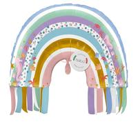 balloa Globo de aluminio XXL, arco iris pastel, globo de helio, mundo submarino, arco iris para fiestas, cumpleaños infantiles, regalo de cumpleaños, decoración de fiestas, globo arcoíris para niñas