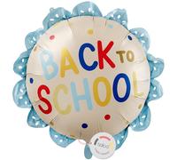 balloa Globo de aluminio XXL Back to School, globo de helio decoración para el comienzo del cole, diseño para fiesta escolar, regalo para el primer día de escuela, decoración de celebración, 52 cm