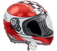 balloa Globo de aluminio XXL casco de carreras para deportes de motor, globo de helio decoración de cumpleaños infantil, globo de carreras para fiesta de casco de motor, regalo de cumpleaños para