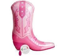 balloa Globo de aluminio XXL con botas de vaquero de color rosa, globos de helio, decoración occidental, globos para niñas, cumpleaños, idea de regalo de cumpleaños infantil, decoración de fiesta