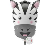 balloa Globo de aluminio XXL con cabeza de cebra, globo de helio con diseño de animales, decoración de safari para fiestas, regalo de cumpleaños infantiles, cabeza de animales de la selva para fiestas