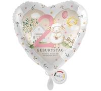 balloa Globo de aluminio XXL con forma de corazón de oveja, diseño de granja, regalo para el 2º cumpleaños para niños, adecuado para helio, decoración de fiestas, idea de decoración para niñas y niños