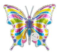 balloa Globo de aluminio XXL con purpurina pastel, diseño de animales, globos de helio y mariposas para fiestas, cumpleaños infantiles, decoración de cumpleaños, decoración de fiestas, globos de