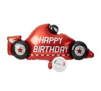balloa Globo de aluminio XXL Happy Birthday Carreras, Globo de helio, diseño de coche, globo de cumpleaños infantil, decoración para niños, idea de regalo de cumpleaños, decoración de fiesta, coche de