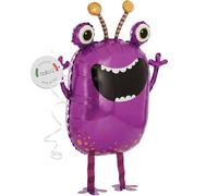 balloa Globo de aluminio XXL Monster Walker, globo de helio, decoración de monstruos, globos para cumpleaños infantiles, fiesta de monstruo, regalo de cumpleaños, 69 cm