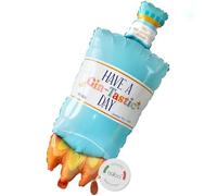 balloa Globo de aluminio XXL para día de ginebra tastica, globo de helio, forma de botella, globo de cumpleaños, decoración para fiestas de cumpleaños, adultos, idea de regalo divertida para amantes