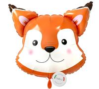 balloa Globo de aluminio XXL, zorro, globo de helio, decoración para fiestas, globos de zorro, diseño de animales infantiles, regalo de cumpleaños para animales del bosque, globos para fiestas