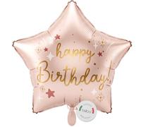 balloa Globo de papel de aluminio con estrella rosa, globo de helio, decoración de cumpleaños, diseño de estrella para fiestas, celebraciones, regalo de cumpleaños, decoración de fiestas, globos de