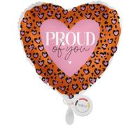 balloa Globo de papel de aluminio con orgullo en ti, regalo para el éxito, globo de helio, diseño de Leo, globos de helio, decoración para fiestas, decoración, sorpresa, graduación, felicitación