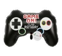 balloa Globo de papel de aluminio XXL con controlador Happy Birthday, globos de helio para juegos, para fiestas, cumpleaños infantiles, regalo de cumpleaños, decoración de fiestas, globos de