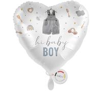 balloa Globo de papel de aluminio XXL con corazón, globo de helio para nacimiento de niño, regalo para bebé, decoración de fiesta de bebé, globos de papel de aluminio, nacimiento, idea de regalo para