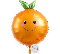 balloa Globo de papel de aluminio XXL naranja cara sonriente, globo de helio decoración para fiestas infantiles, globos de cumpleaños para fiestas, cumpleaños infantiles, regalo para fiestas