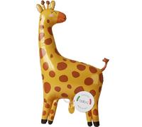 balloa Globo de plástico XXL jirafa, globo de helio con diseño de animales, globo de safari, decoración para fiesta, regalo de cumpleaños infantil, figura de jirafa amarilla para fiesta temática