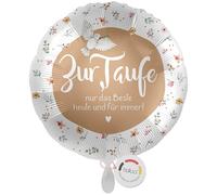 balloa Globo de plástico XXL para bautizo con paloma y flores, globo de helio como regalo para bautizo para niños o niñas, globo decorativo, decoración de mesa y decoración de habitación para iglesia