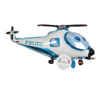 balloa Globo XXL de helicóptero de policía, diseño de policía, globos de helicóptero para fiestas, decoración de fiestas, cumpleaños, regalo de cumpleaños infantiles, niños y niñas, globo de policía