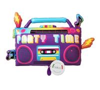 balloa Globo XXL Party Time Music Boombox, globo de helio, decoración de cumpleaños, diseño de música, globos para fiestas de cumpleaños infantiles, niños, niñas, regalo de cumpleaños, decoración de