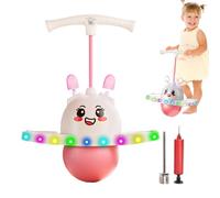 Ballon Saut eur - Ballon Sauteur Avec Lumières Colorées, Équipement Lumineux Rebondissant Équipé D'oreilles De Lapin Pour Filles En Bas Âge Activités Sportives Jeux En Extérieur Et En