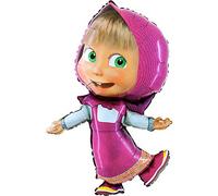 Ballonim® Globos de Masha y el oso, 90 cm/45 cm, globos de aluminio, decoración para fiestas de cumpleaños (Masha)