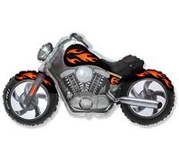 Ballonim® Globos de plástico para motocicleta, color negro y naranja, aprox. 80 cm, decoración de cumpleaños