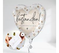 BallonStar® Globo de 43 cm para aprobar exámenes, graduación, graduación, graduación y graduación con tarjeta de felicitación