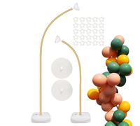 Balloon Arch Kit, Arch Backdrop Holder, 6.5 X 8 Feet Size with Authentic Metal Base Stand, Floor Decoration for Wedding, Baby Shower, Store Opening, Ceremony, Holiday, Gold