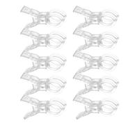 Balloon Clips, 10-Piece Heavy Duty Backdrop Clamps, 3.54x1 in Multi-Purpose Functionality, Balloon Arch Holder for Wedding, Birthday Party, Studio, Home Improvement, Abs, Black, Clear, Beige