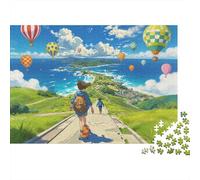 Balloon Path Puzzle for Adultoos 1000 Piezas Reciclado Pastoral Landscape Puzzles for Personas Mayores Impossible Hard Difficult Challenging Excelente Idea de Regalo for Women 70x50cm/1000Ps