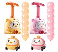 Balloon Toys For Kids - Funny Interactive STEM Kits | Racing Balloon Car Toy With Pump | Home Indoor School Living Room Bedroom Playroom Education Play | Animal-Themed Pneumatic Launcher Set
