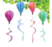 Balloon Wind Spinner - 4X Garden Pinwheels Whirligigs, Colorful Windsock Ornament for Outdoor Decoration, Perfect for Birthday Parties Garden Patio Tree Fences Yard Weddings Camping and Holidays