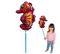 Ballooniacs - Globo Lleno de Aire con Forma de Caballito de Mar de Deluxebase. Colorido globo inflable reutilizable ideal para decorar fiestas infantiles