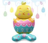 Balloons For Easter - Cute Self-Standing Aluminium Foil Balloon Set, Decorative Chick & Bunny Shapes, Festive Party Decor | Indoor Outdoor Garden Yard Porch Lawn School Holiday Birthday