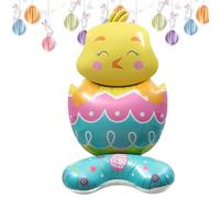 Balloons for Easter - Cute Self Standing Aluminium Foil Decor, Chick Bunny Themed Inflatable Balloons with Vibrant Colors, for Indoor Outdoor Garden Yard Porch Lawn and School