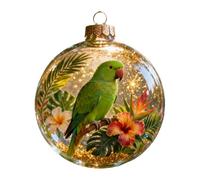 Balls Ornaments - 3D Acrylic Hanging Decorations with Bird and Sea Turtle Designs, Adds Whimsical Festive Charm, Holiday Bulbs for Indoor Outdoor Tree Window Living Room Garden Décor