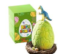 Balls With Hidden Toys - Limpiador corporal de huevo de dinosaurio Fizzy Body Cleanser, Fun Shower Bubble Sphere | Kids Spa Travel Bathroom Bathing Surprise, Boys Girls Time Entertainment, Relaxing