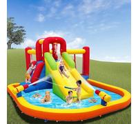 Ballsea Castillo hinchable con soplador, material premium, certificado de seguridad, uso en interiores y exteriores, ideal para cumpleaños infantiles y fiestas familiares