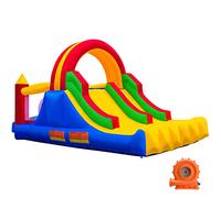 Ballsea Castillo Hinchable con Ventilador, Adecuado para niños de 3 a 10 años, para Interiores, cumpleaños Infantiles (488 x 223 x 220 cm)