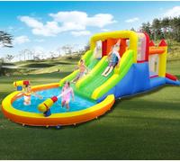 Ballsea Castillo Hinchable Infantil sin soplador, tobogán seco/de Agua, Capacidad 6 niños/200kg, L6.28 x A2.93 x H1.95m (sin soplador)