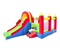 Ballsea Castillo hinchable XXL gigante con tobogán grande y cama elástica, 592 x 290 x 216 cm, ideal para cumpleaños infantiles y jardín (sin ventilador)
